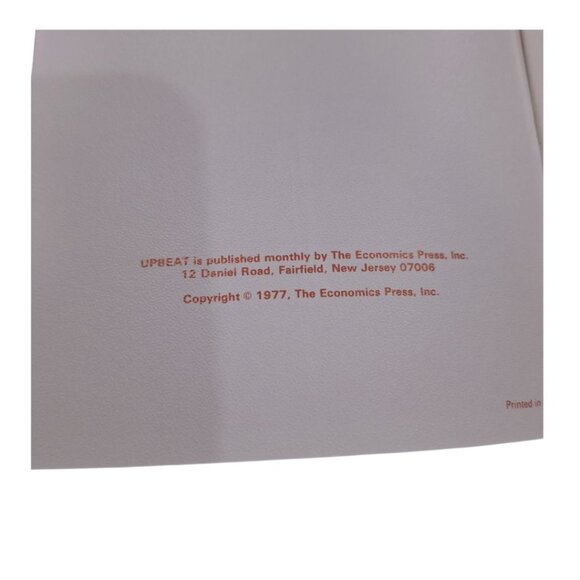 Upbeat Magazine Volume A Number 1 By The Economics Press 1977 - Picture 2 of 6